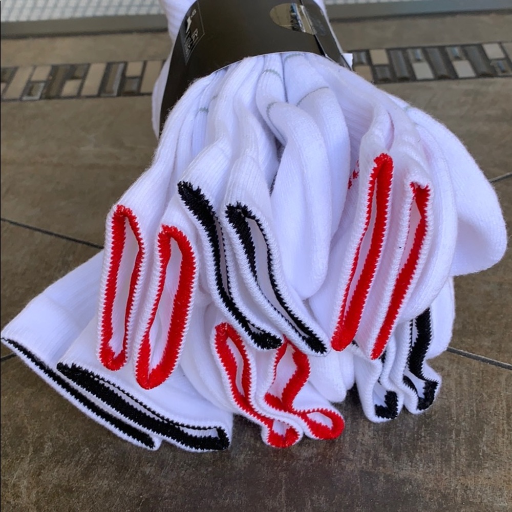 JORDAN CREW 6 pairs socks set white/black/red - Picture 10 of 16